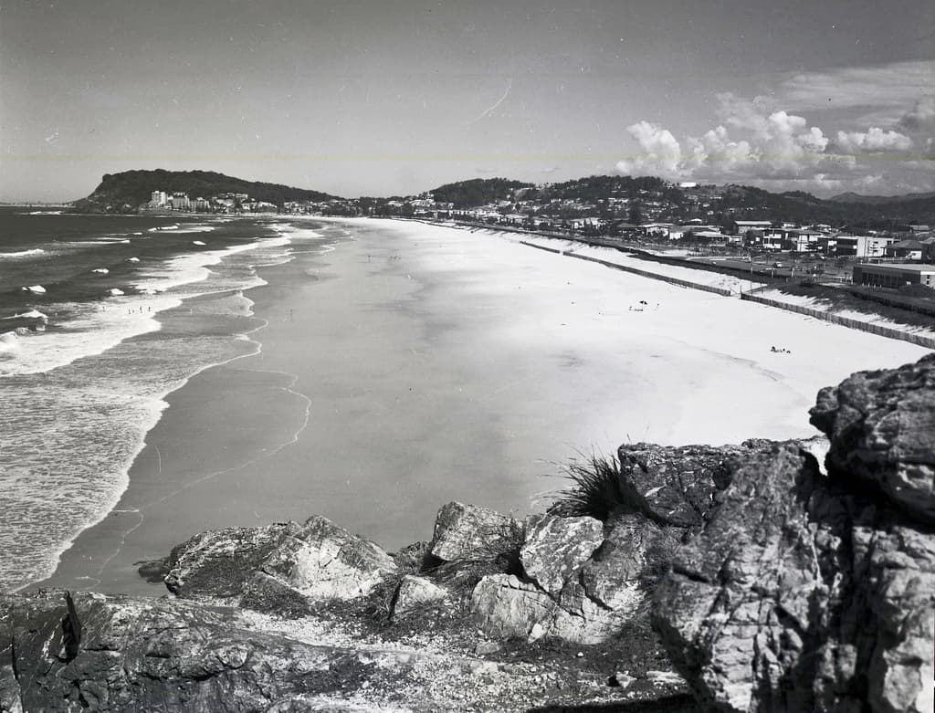 Burleigh Beach and Burleigh Head, 1969