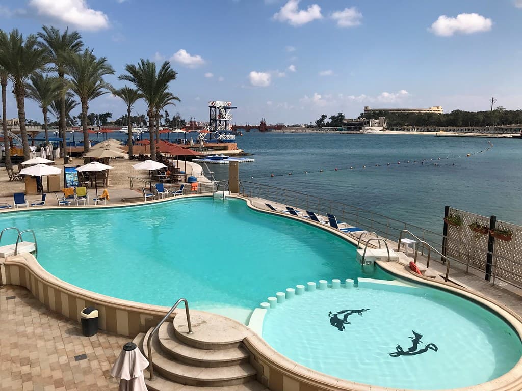 The Helnan Palestine Hotel, the Montazah Gardens, Alexandria, Egypt.