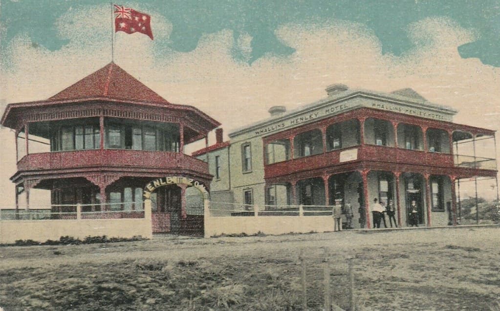 Henley Ozone Kiosk and Whallin's Henley Hotel, Henley, S.A. - circa 1912