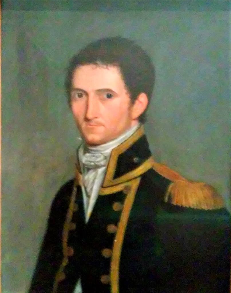 Adelaide. In the Art Gallery of South Australia a portrait of Captain Matthew Flinders who charted the coast line of South Australia in 1802.