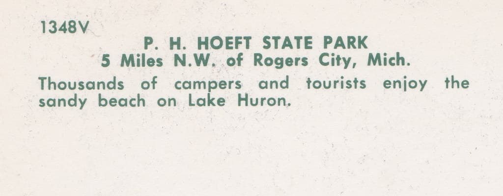 NE Rogers City MI 1960s LAKE HURON BEACH BABES and Family Fun in Presque Isle County at P. H. Hoeft State Park DEVELOPED BY THE CCC in 1933 but was formally established in 1921-