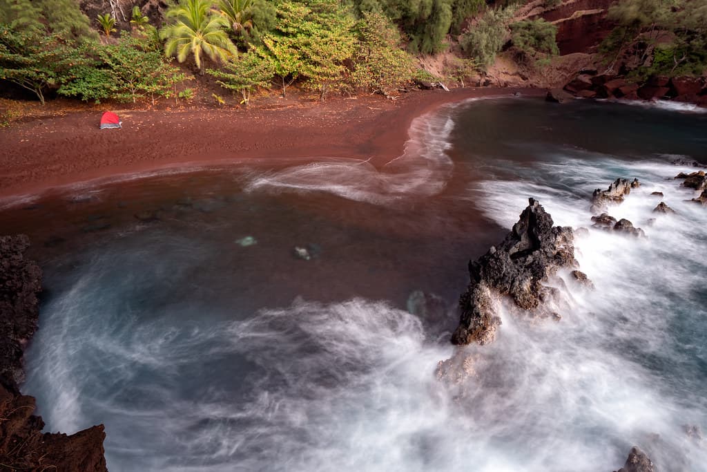 Red Sand Beach in Hana