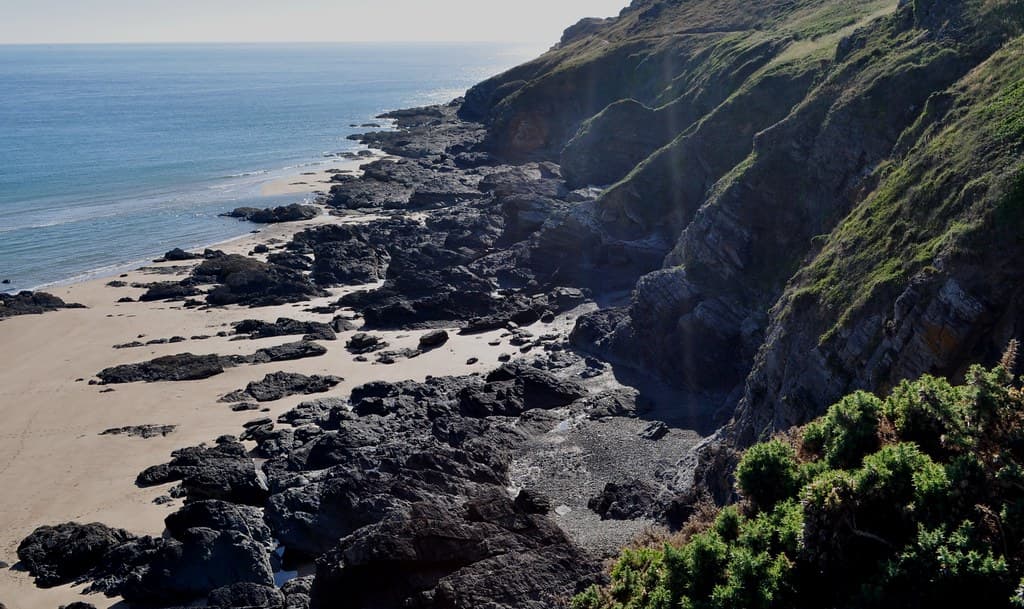 La grève, cap de Carteret, Barneville-Carteret, Cotentin, Manche, Normandie, France.