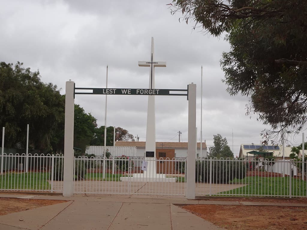 Menindee on the River Darling. Outback NSW. The War Memorial.