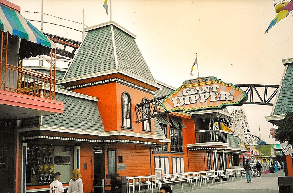 Santa Cruz Beach Boardwalk - California  - Giant Dipper - Historical