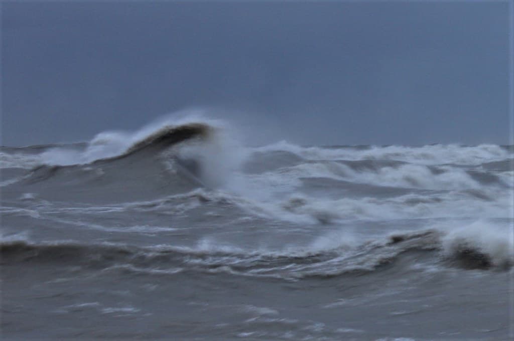Lake Erie on a windy day