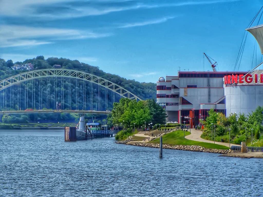 CARNEGIE SCIENCE CENTER -  Pittsburgh Pennsylvania -  Ohio River - USS Requin (SS 481), a real Cold War-era submarine