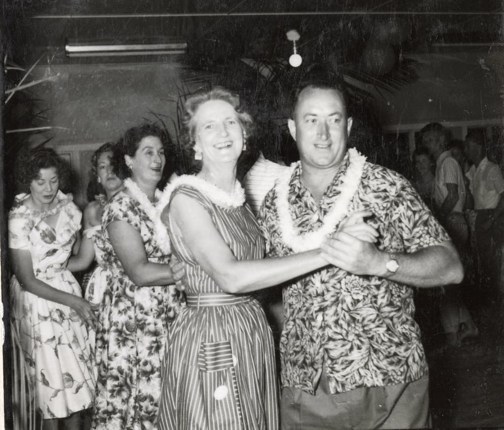 South Molle Island, Wally Bauer dancing with a guest