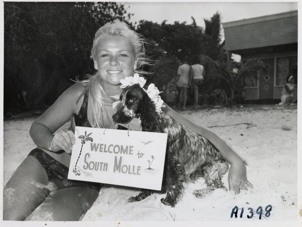 South Molle Island Kathy Troutt and Dog Welcome Guests
