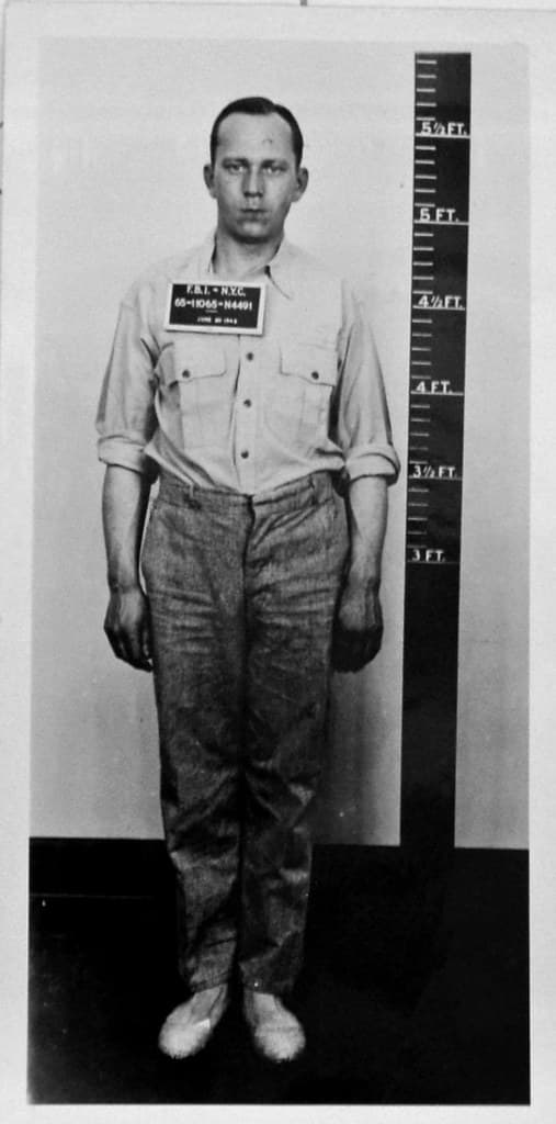 Nazi saboteur Heinck after his arrest: 1942