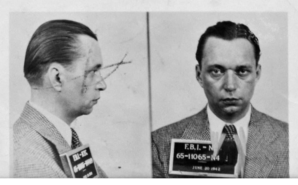 Nazi saboteur Burger mugshot: 1942