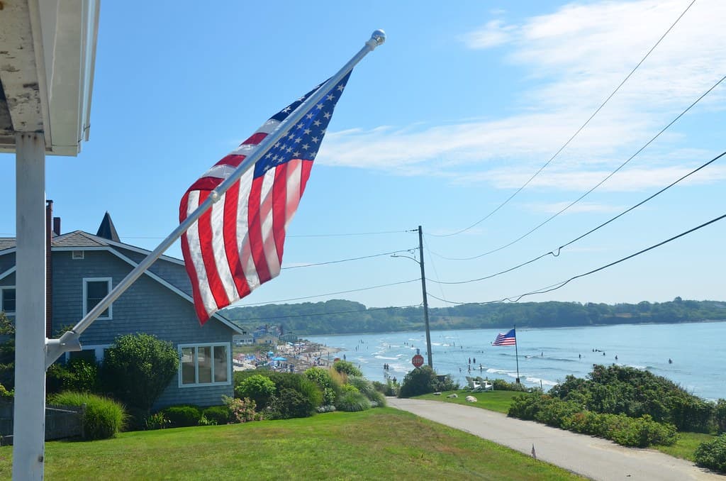 Flag At The Cottage