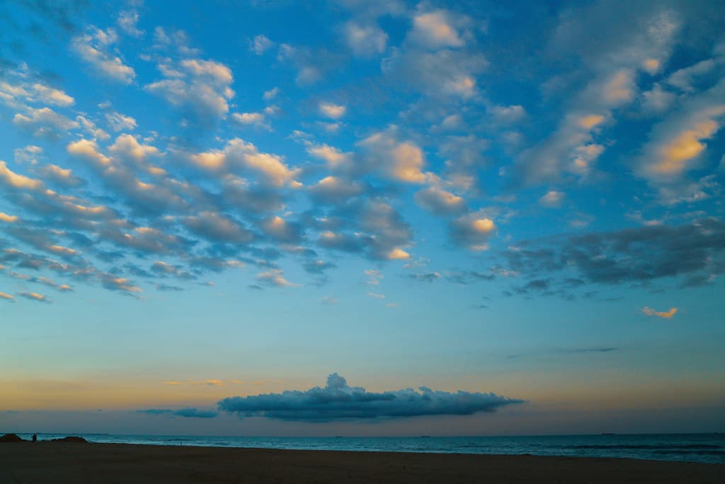 A Cloud Looking Like an Aircraft Carrier off of the Beach at Jacob Riis Park, Brooklyn