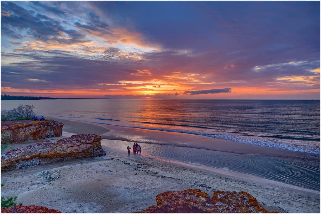 Timor Sea sunset from Dripstone Cliffs, Darwin Harbour, NT, Australia