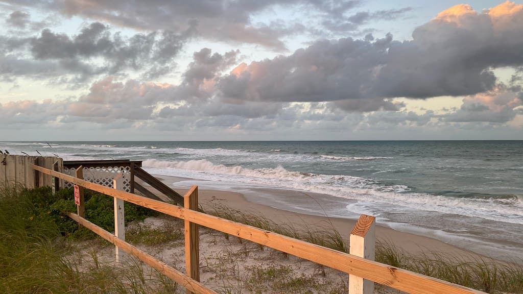 Tonight’s sunset beach view from the Florida Space Coast