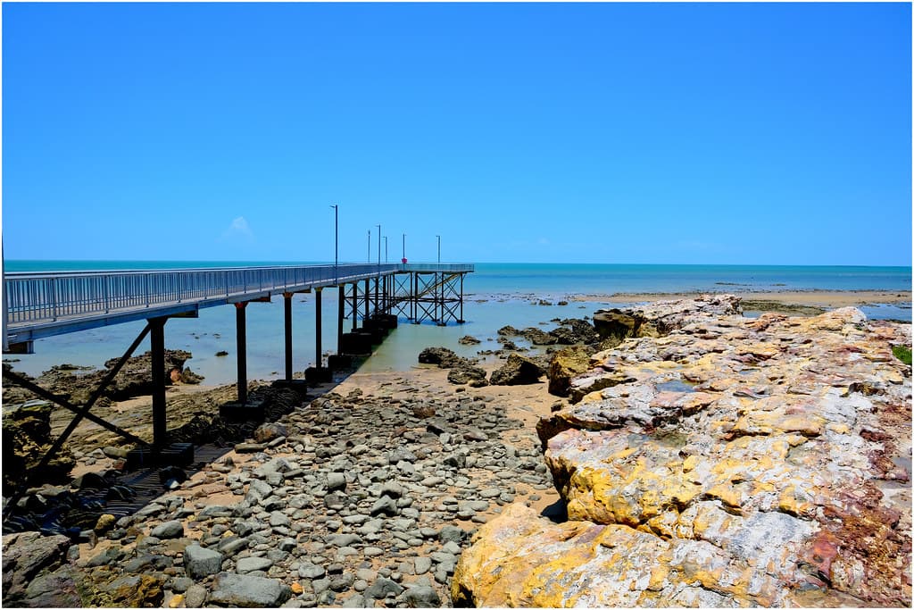 Low tide at Nightcliff Jetty, Darwin Harbour, NT, Australia