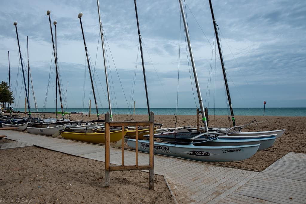 Sailboats Parked on the Beach