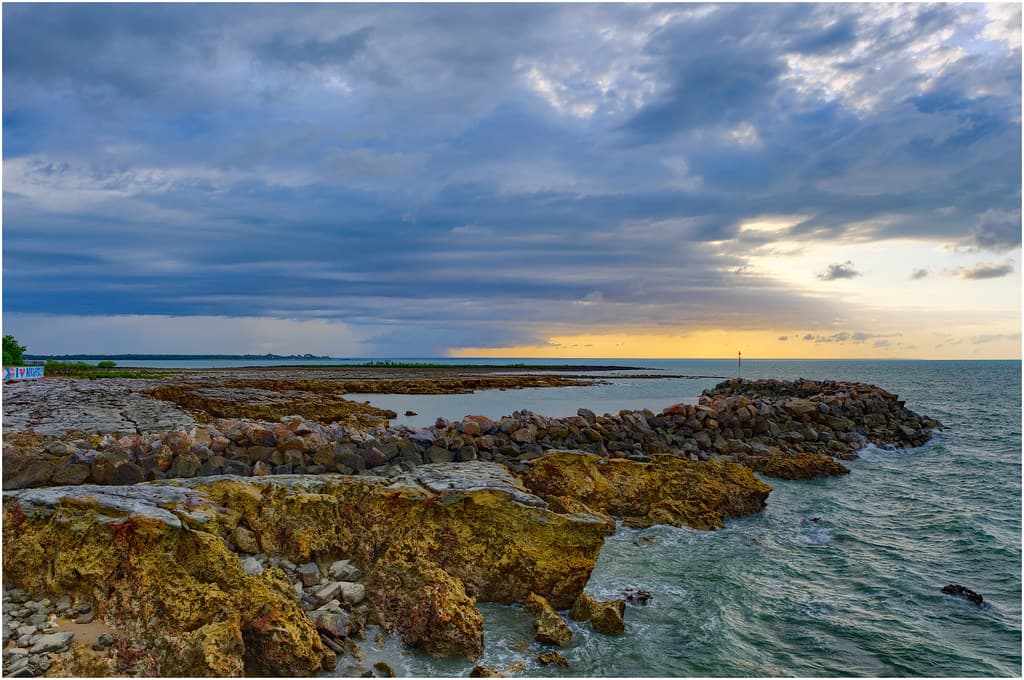 Sunset storm over Cox Pensinsula - as seen from Nightcliff, Darwin Harbour, NT, Australia - Part 1
