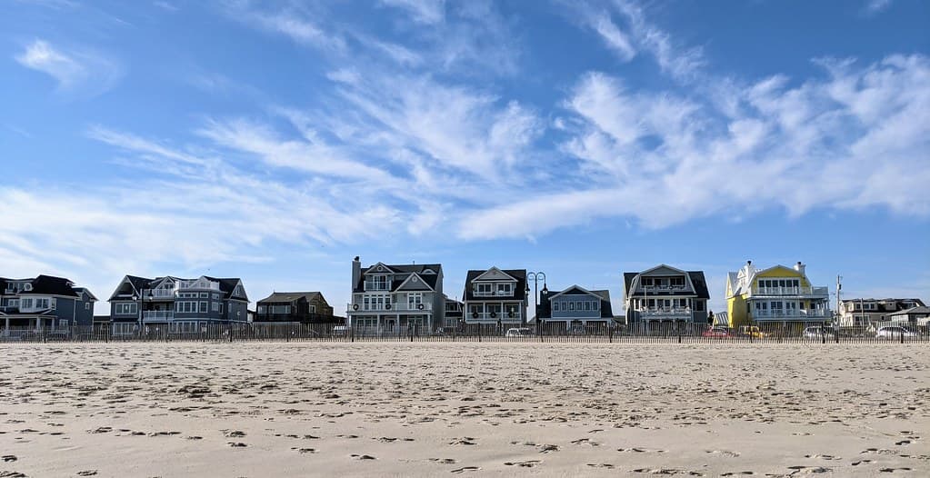 Houses on the beach at Belmar