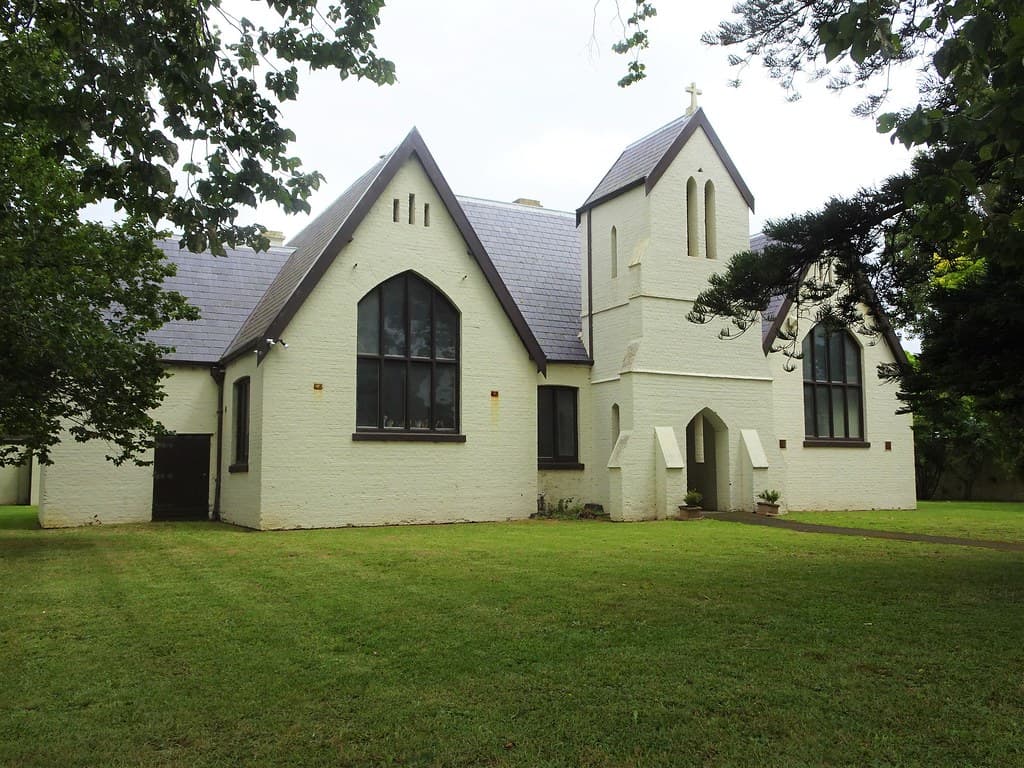Queenscliffe on the Bellarine Peninsula. The Anglican parish hall. Work commenced in 1870 but was not finished until 1902.