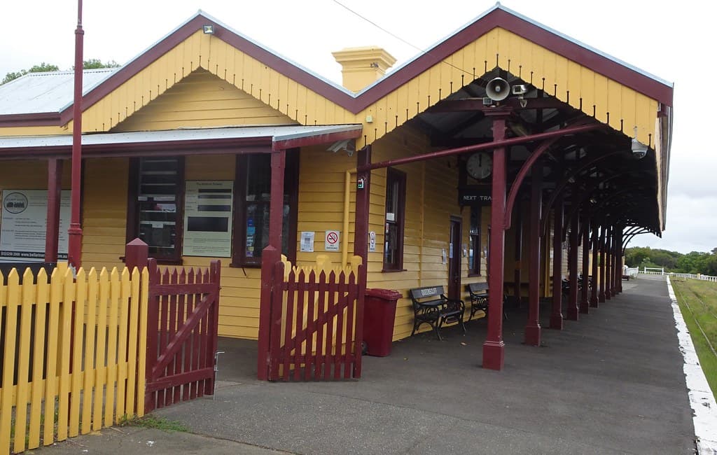 Queenscliffe Railway Station. Built in 1881 after the railway from Geelong reached the town in 1879. Now the start of the Bellarine Peninsula Railway trips.