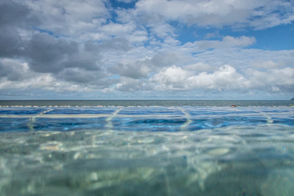 Where the pool meets the sea, Newell Beach, Far North Queensland