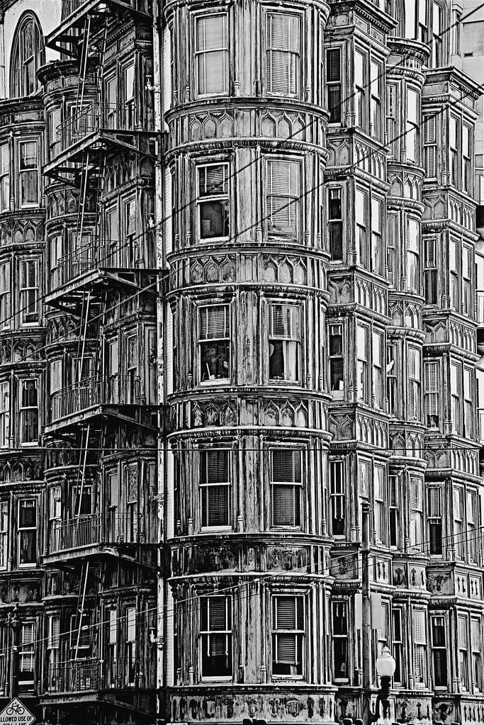 North Beach Building, Monochrome Study ...