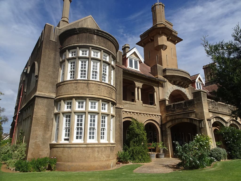 Greenethorpe near Grenfell. Iandra Castle. A 57 roomed house built in 1908 for George Greene a politician and wheat farmer. His manorial estate covered 20,000 acres.