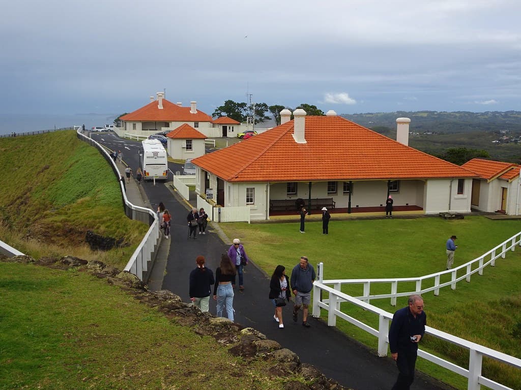 Cape Byron. The two lighthouse keepers houses. They wre built in 1901 when the lighthouse was erected. This is the most easterly point of Australia.