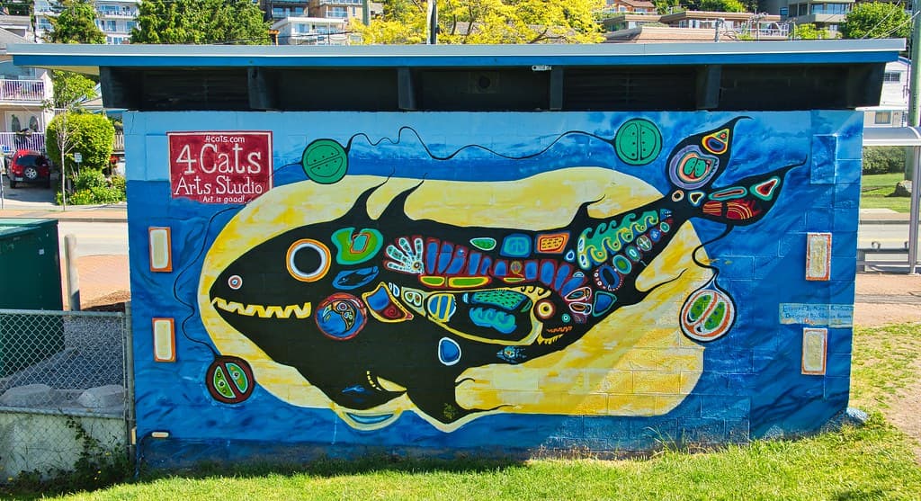 2021 - Vancouver - White Rock - Mural Inspired by Norval Morrisseau