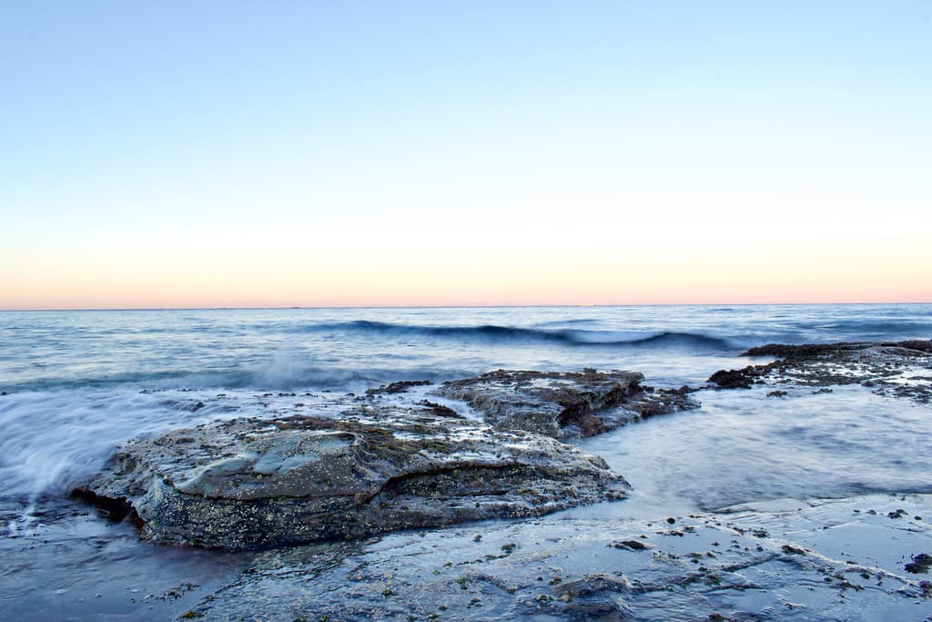 Warm winter's afternoon exploring the rockshelf at Shelley Beach, NSW