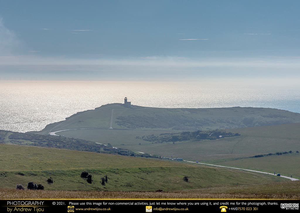Beachy Head's Old Lighthouse and the sea beyond
