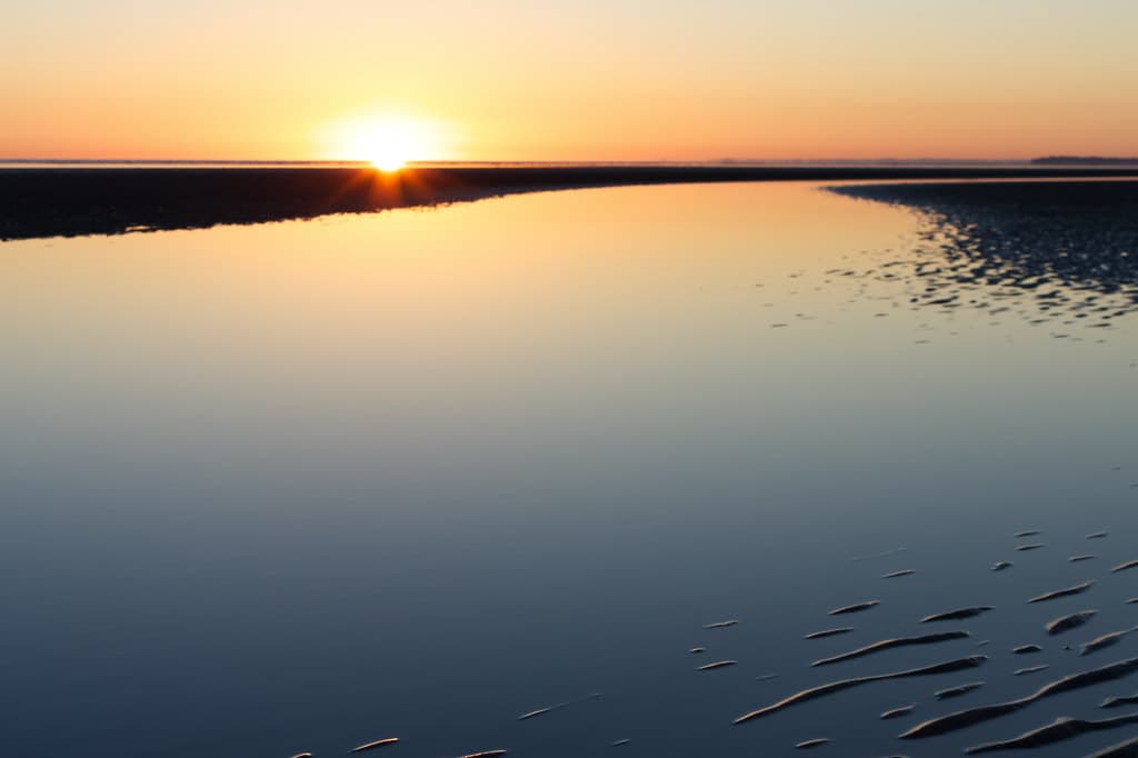 Sunrise at low tide - Toogoom Beach