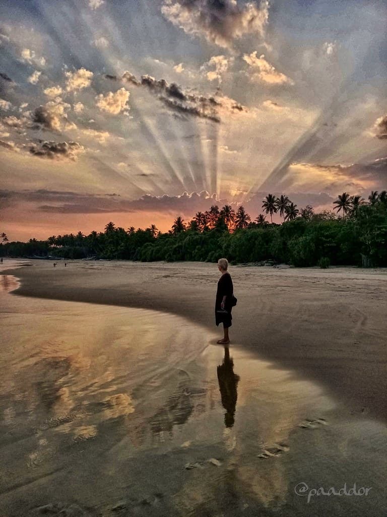 Sunset on our house beach (in Sri Lanka)