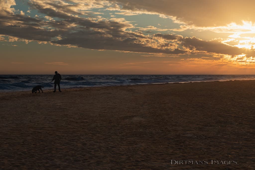 Sunset on Fort Macon beach