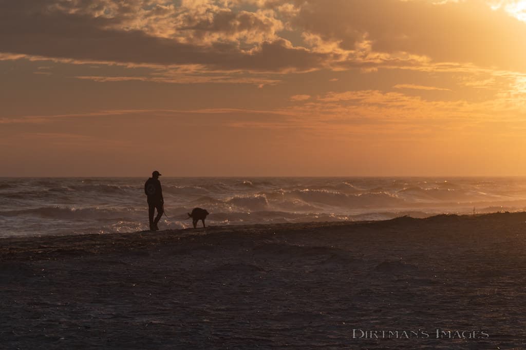 Sunset on Fort Macon beach