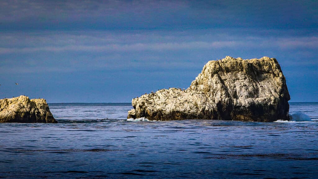 Rocks of the coast at Elephant Seals Vista Point