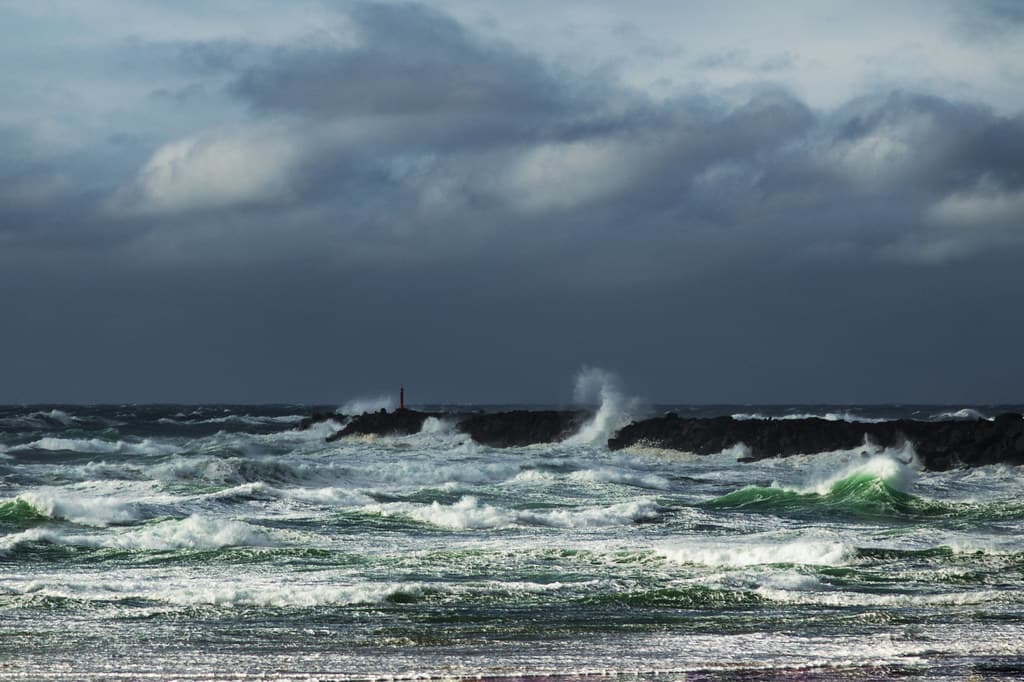 Crashing waves, Oregon coast.