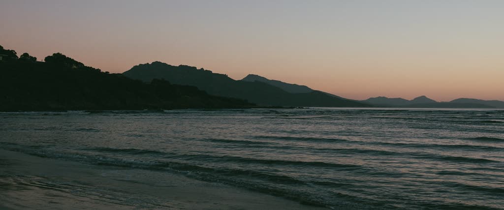 Sunset, Honeymoon Bay, Freycinet National Park, Tasmania