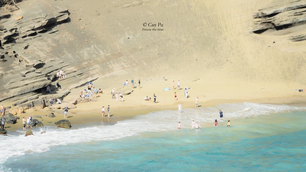 Green beach of Hawaii