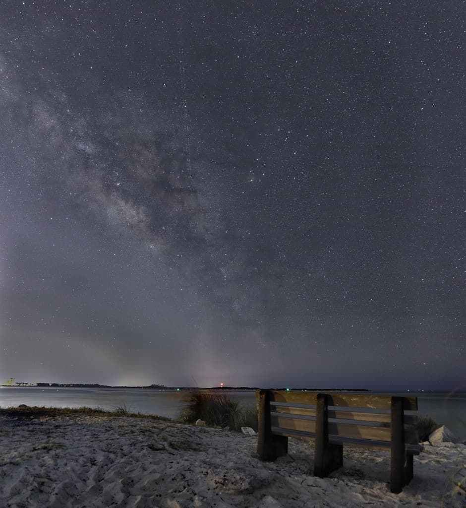 Bench below the Milky Way