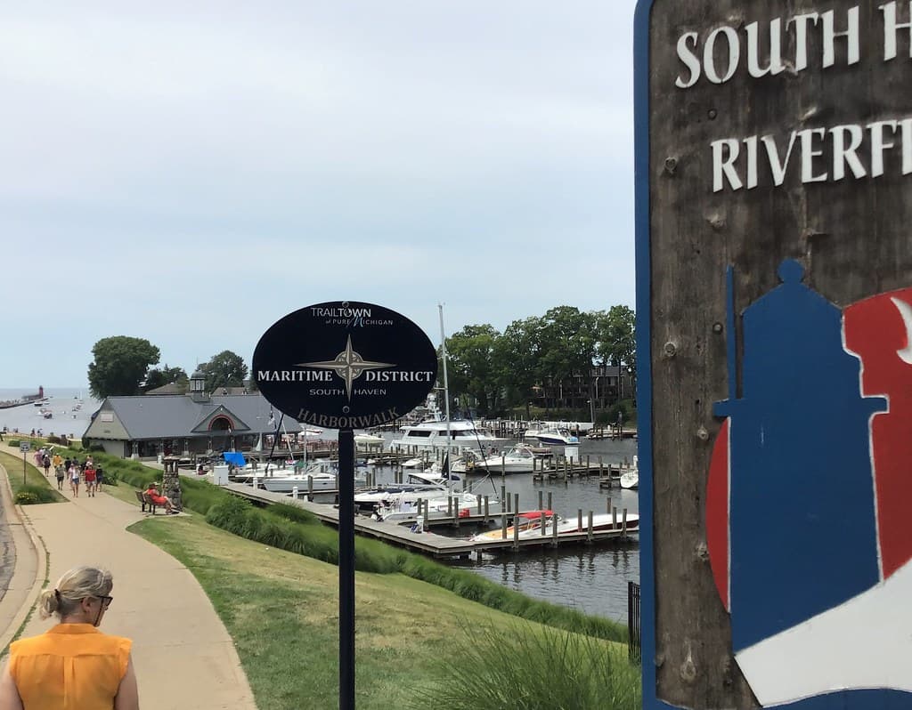 Harborwalk in downtown South Haven