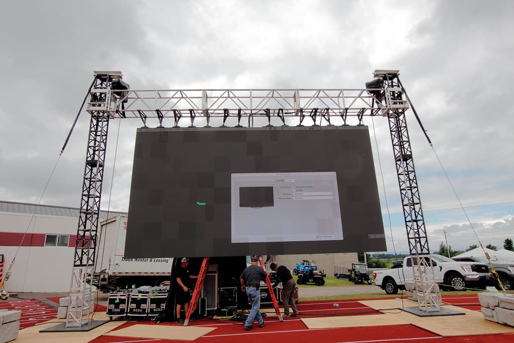 JumboTron Raymond Field - getting ready for the CFL