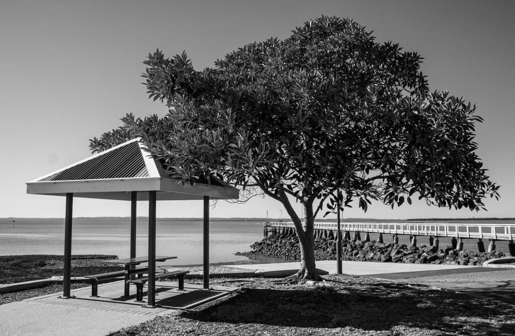 By the sea BW