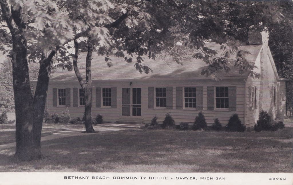 SW Sawyer MI built 1906 BETHANY BEACH RESORT POPULAR WITH SWEDS'S in the RESORT ERA visitors enjoyed lazy summers on the beaches & countryside of Southwest Michigan Vacation Memories Berrien Co.