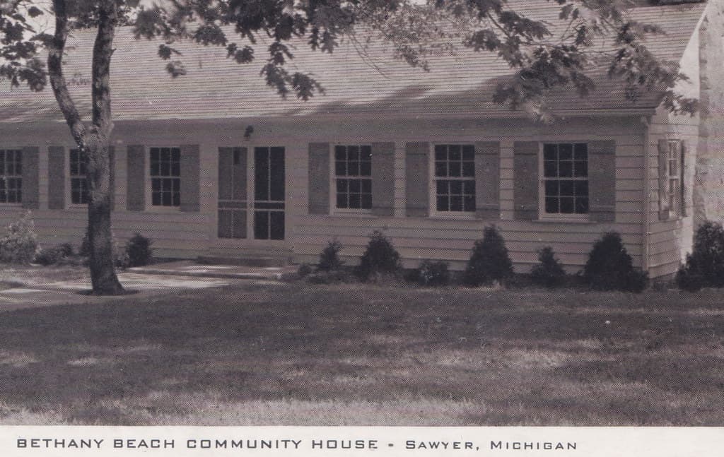SW Sawyer MI built 1906 BETHANY BEACH RESORT POPULAR WITH SWEDS'S in the RESORT ERA visitors enjoyed lazy summers on the beaches & countryside of Southwest Michigan Vacation Memories Berrien Co.-