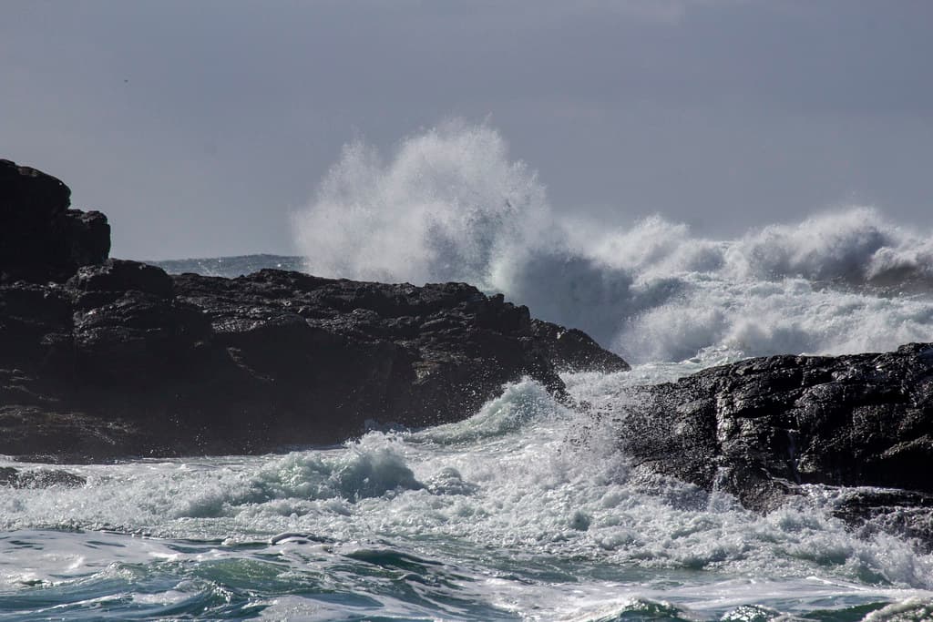 Never stop wave action, South Beach, Vancouver Island, BC