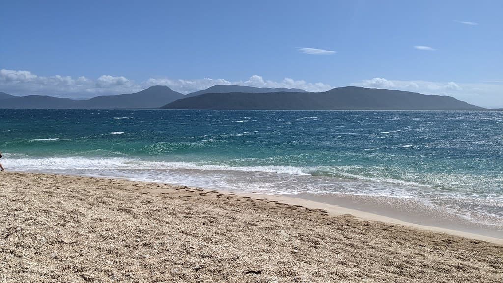 View looking west from Nudey Beach on Fitzroy Island, Queensland