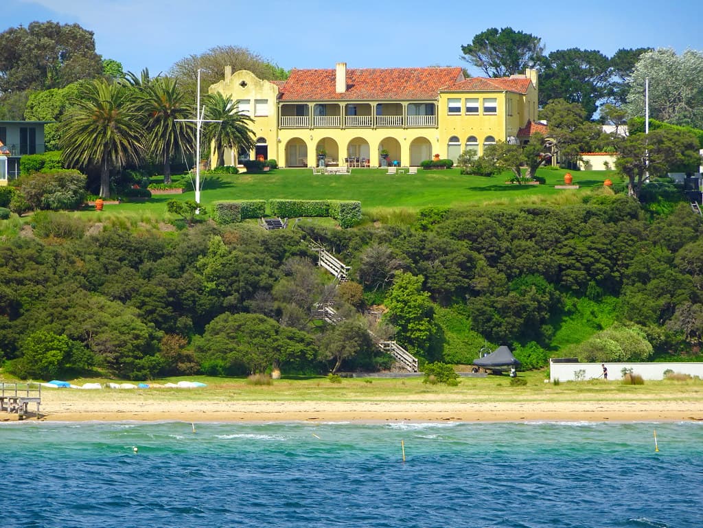 Sorrento on the Mornington Peninsula. Millionaires Row. A fine 1930s Art Deco coastal mansion.