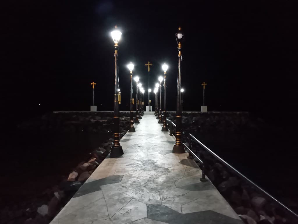 Trinity Pier in Malalayang Beach of Manado at Night